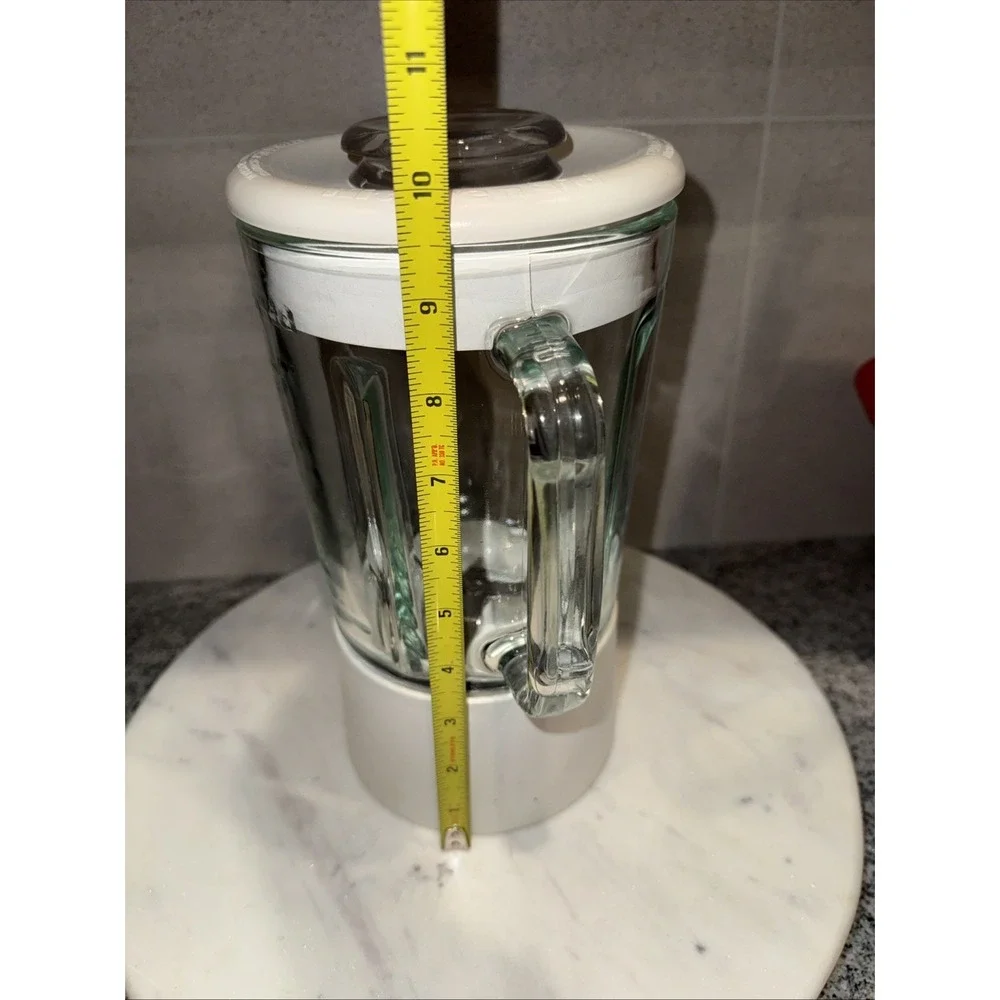 KitchenAid Blender Jar KSB5WW White 40 oz 5 Cup OEM Glass Replacement Pitcher